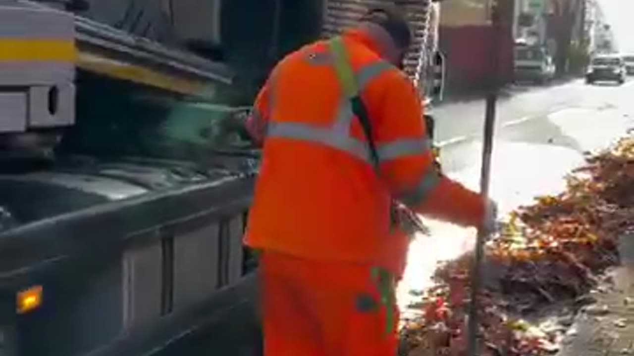 Cleaning the fallen leaves using the scholong technique