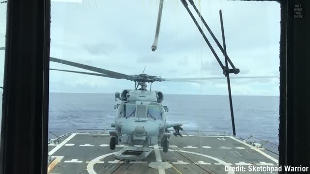 How Helicopters Land in Rough Seas