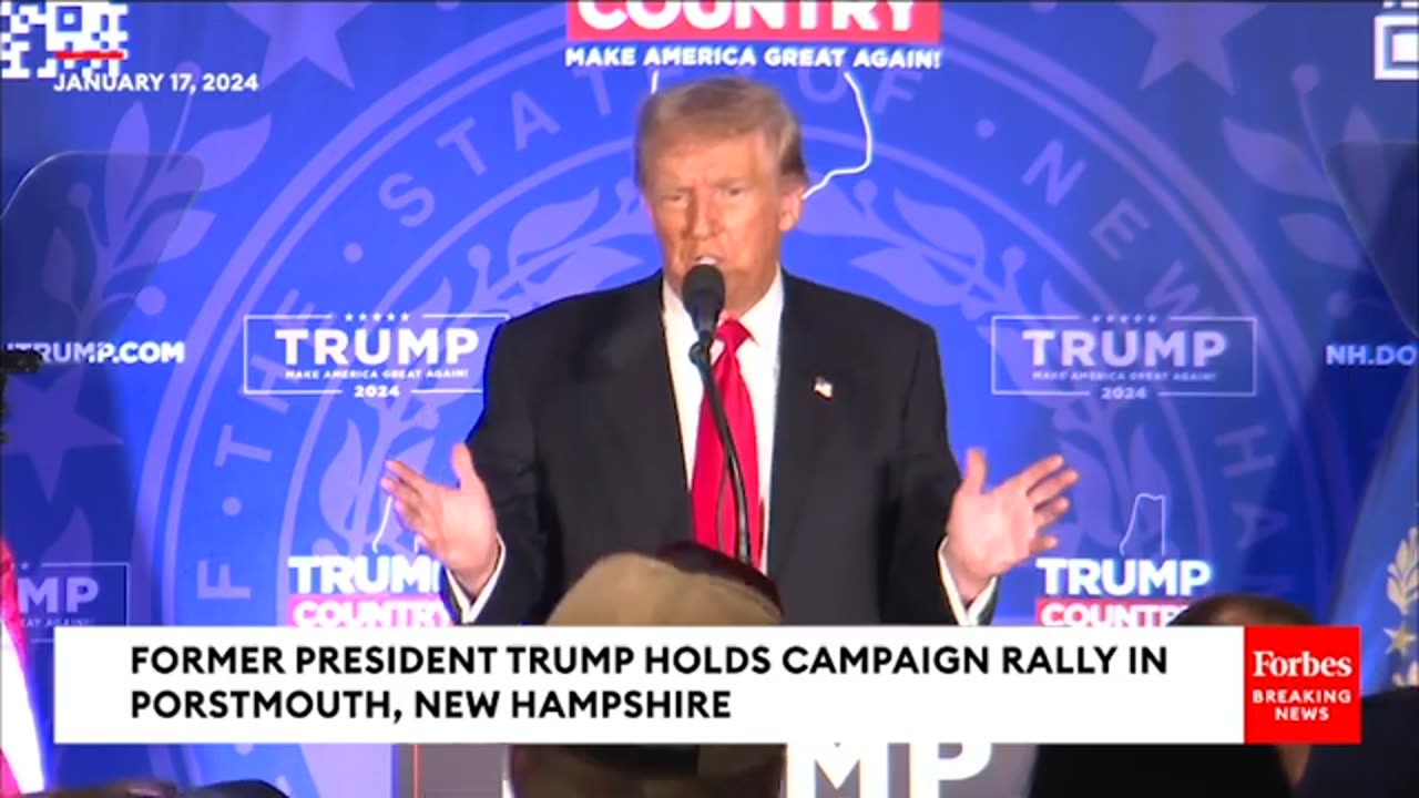 Just in: Trump Calls On GOP To 'Unify' Behind Him To Beat Biden At New Hampshire Rally