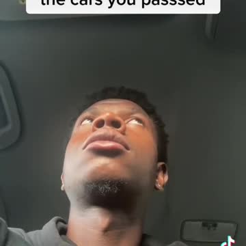 when you drive really fast and still end up next to the person you passed