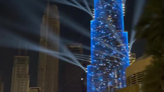New lighting Burj khalifa fireworks
