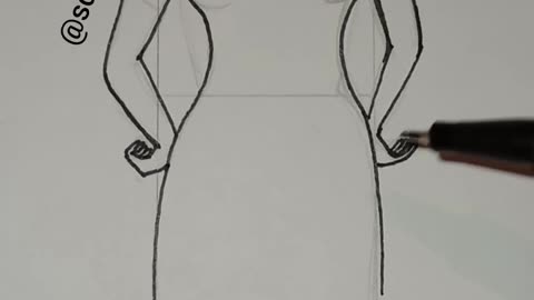 Mavis Inspired Fashion Illustration Line Drawing