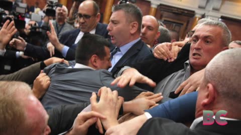 Fists fly as mass brawl erupts in Serbia’s parliament