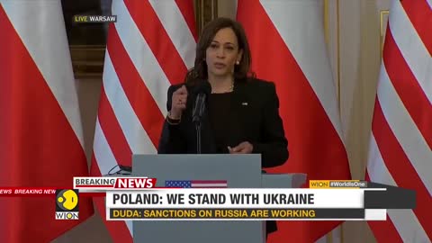 Polish Prez, US VP Kamala Harris hold joint presser on ongoing Russia-Ukraine cr