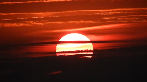 Beautiful sunrise at Phnom Bakheng mountain.