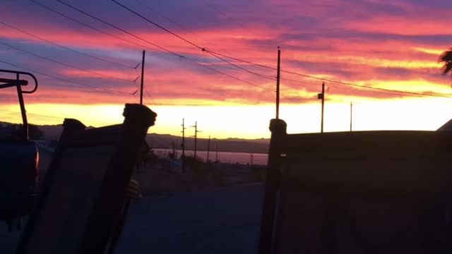 Time lapse desert sunset