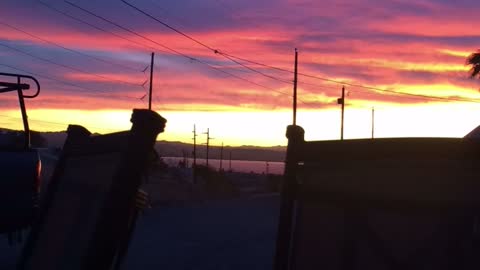 Time lapse desert sunset