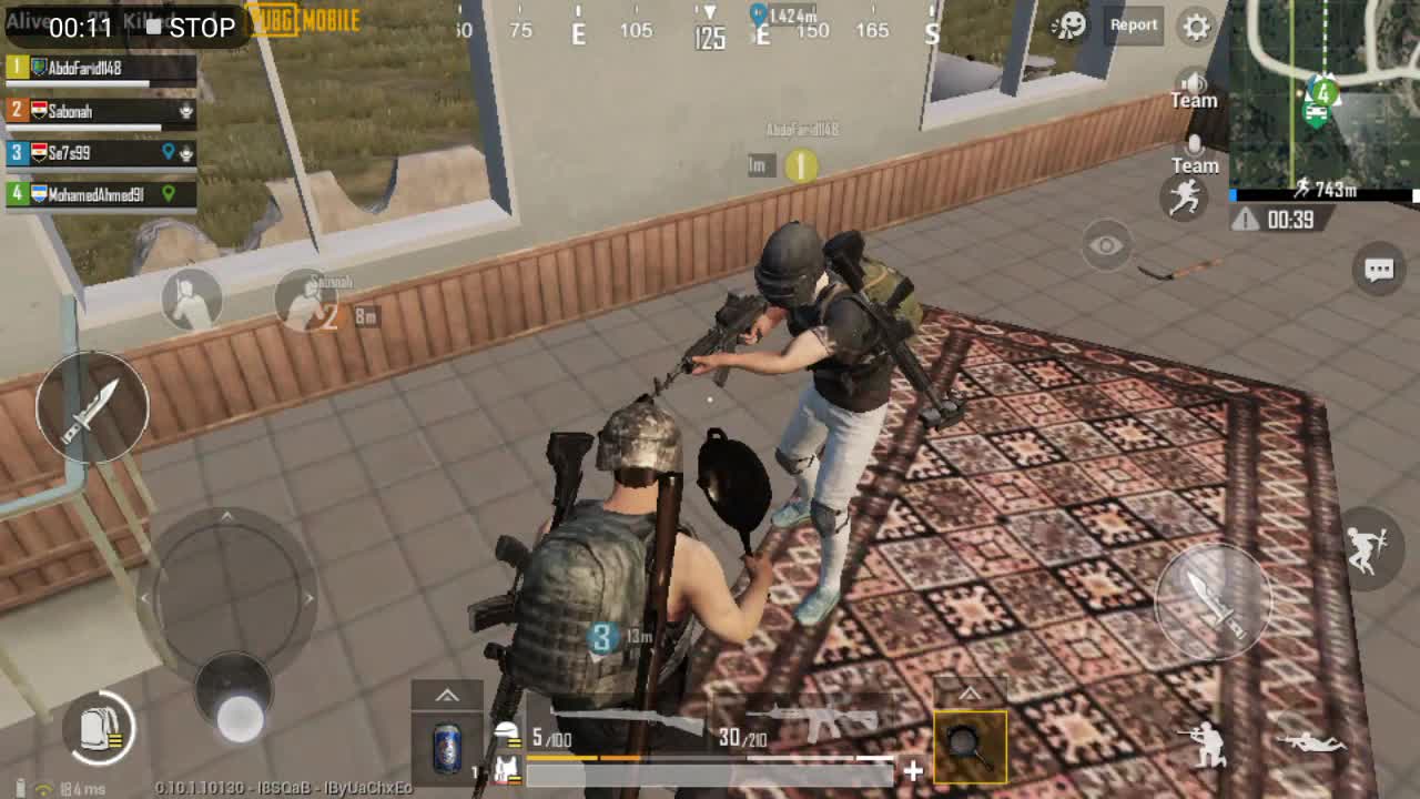 Pubg Mobile Game Using Pan To Kill 4 People With Team Members