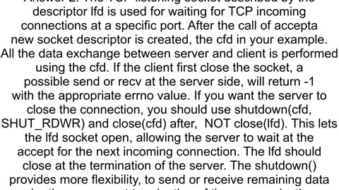 closing client socket and keeping server socket active