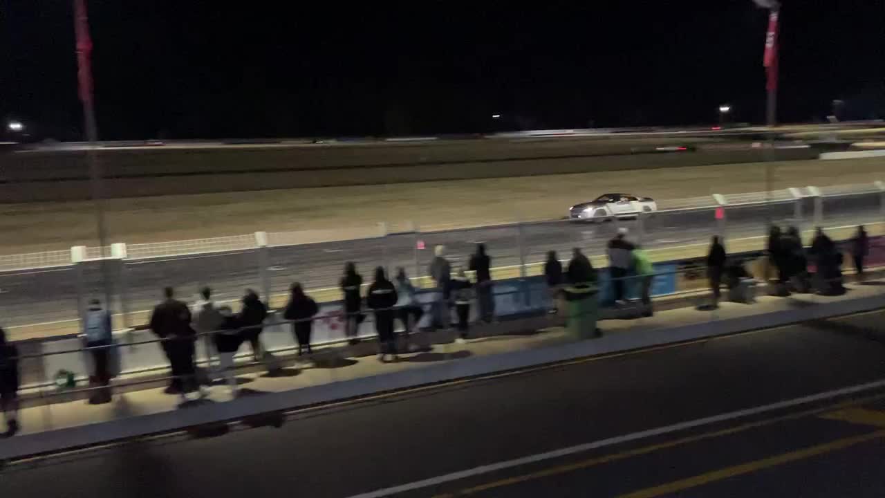 Silver R35 GTR Drag Race