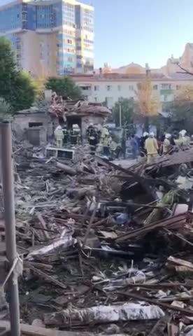 Debris from the attacks in Belgorod, Russia.