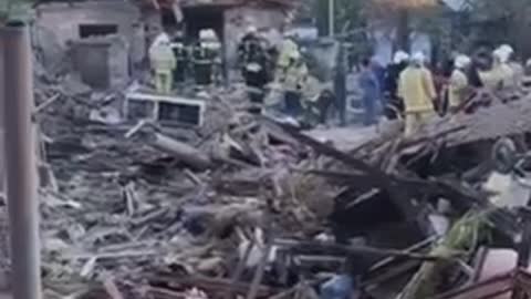 Debris from the attacks in Belgorod, Russia.