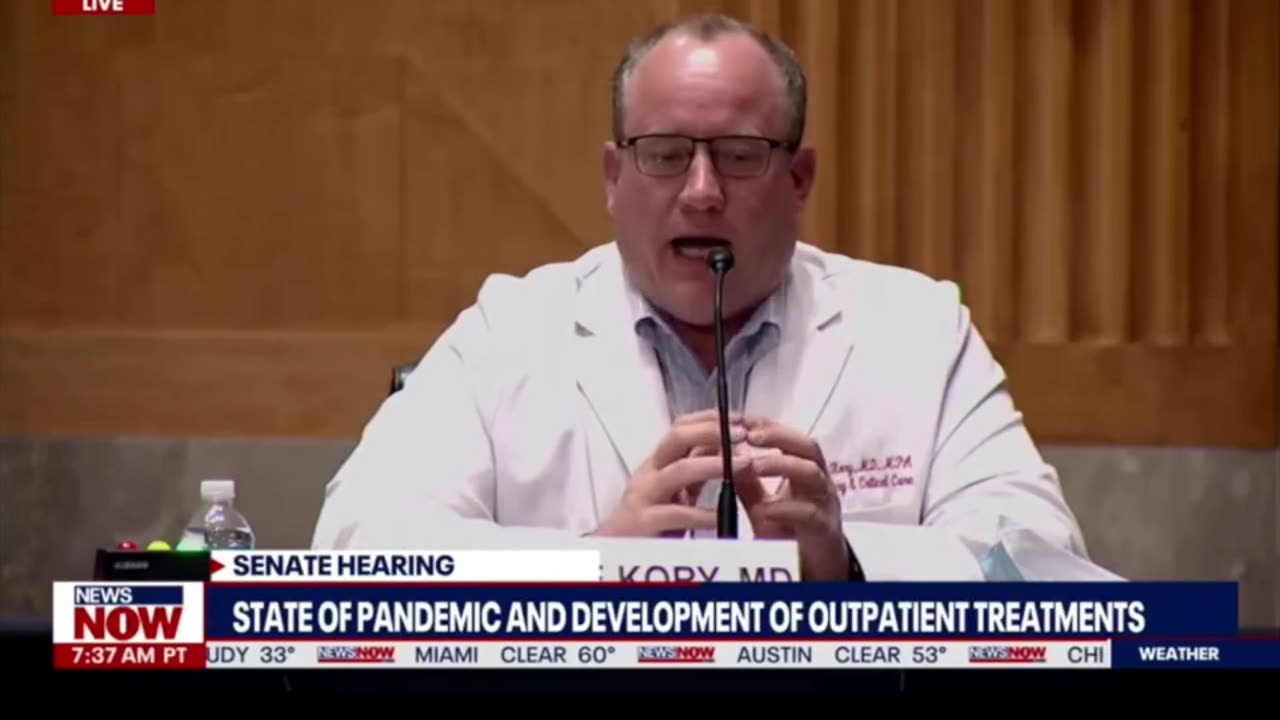 Pierre Kory MD Testimony Senate:Removed from You Tube
