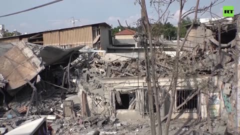 Buildings, cars heavily damaged in Tel Aviv by Hamas rocket attack