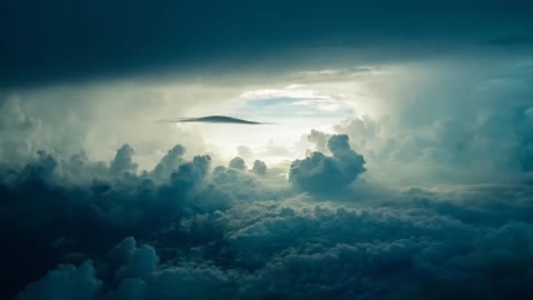 Storm and thundercloud sky, the wonder of nature