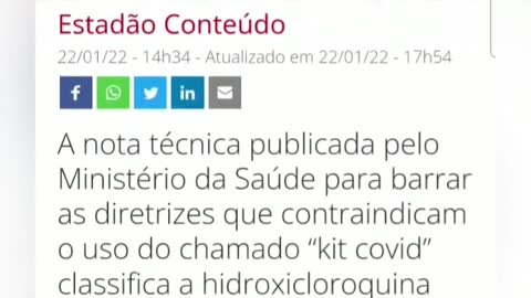 Ministério da saúde contra a ciencia