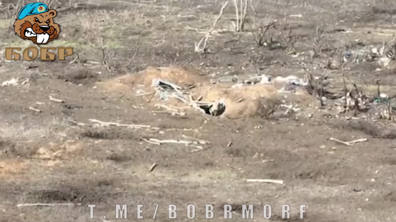 FPV Drone Attacks an AFU Dugout