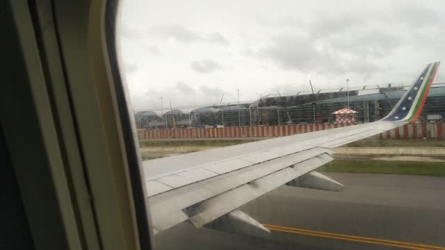 Plane Take off from Bangkok suvarnabhumi airport.