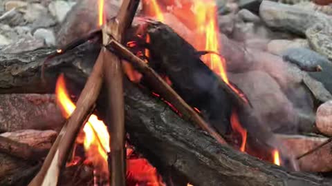 camping fire