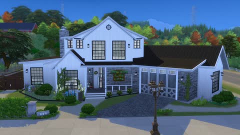 The Sims 4 Modern Farmhouse Family Home Stop Motion