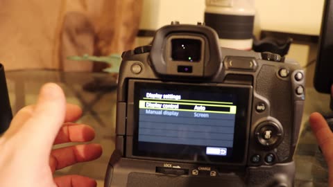 Eos R settings View finder sensor problem