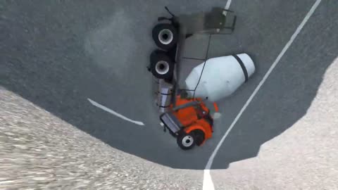 Cars could not pass a large hole