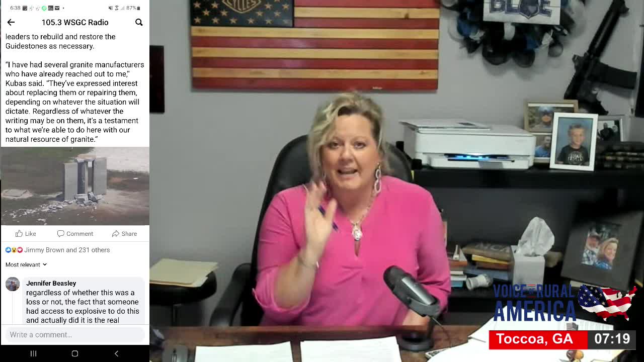 Lori talks about Bradford Freeman passing, local officer injury, GA Guidestones, and more