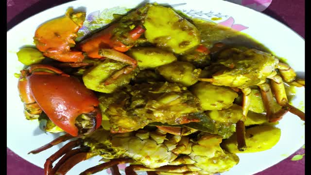 Crab Recipe!! কাঁকড়া আর কচুর মুখি ভুনা !! কাঁকড়া রান্নার সহজ রেসিপি !!