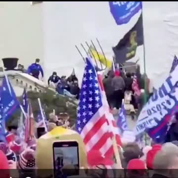 Police Appear To Shove Man Off Capitol