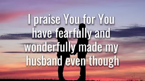 Prayer for my wonderful Husband