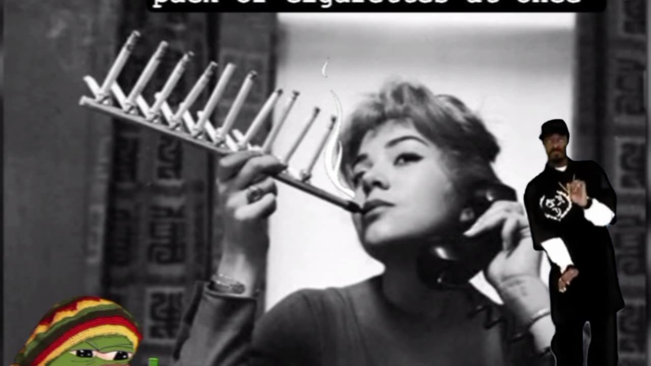 A 1955 DEVICE TO SMOKE A FULL PACK OF CIGARETTES AT ONCE