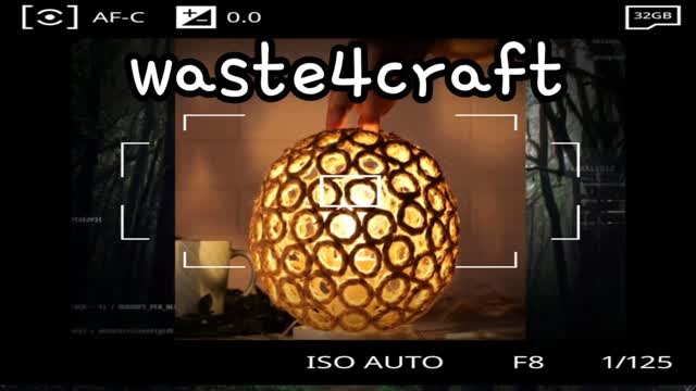 String pendant lamp creative recycling waste4craft