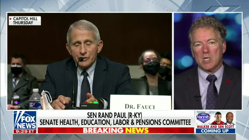 Dr. Rand Paul Discusses Dr. Fauci's Deception After HELP Hearing - November 5, 2021