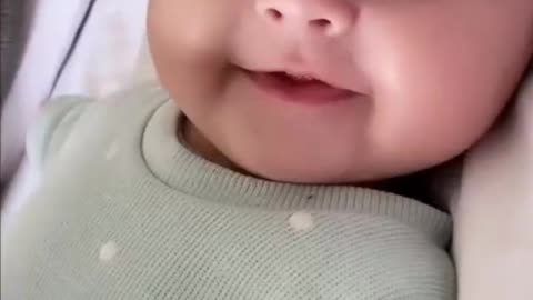 Cute baby smiling.