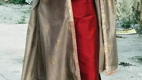 Raw silk dress design