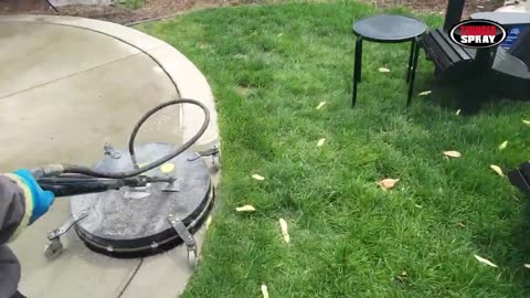 Transform Your Patio with Thunder Spray Inc.'s Concrete Washing Services!