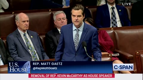 Speaker McCarthy Must Be Removed!!