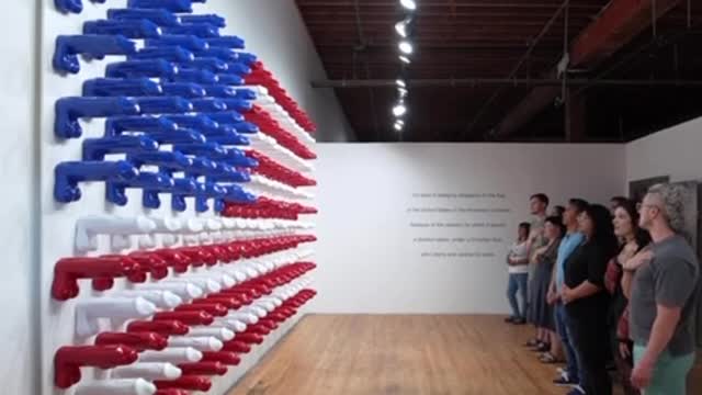 Flag made of dildos... here what they have to say