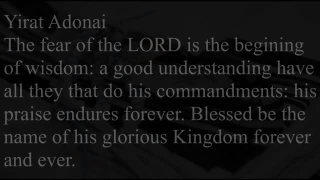 A Morning Prayer Journey: Yirat Adonai (Fear of the LORD)