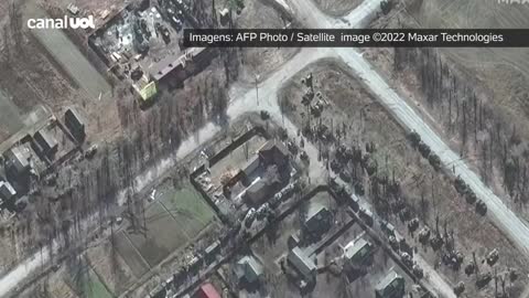 Satellite shows Russian troops near Kiev