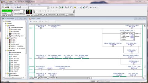 B29 - Learn PLC RSLogix500 - Machine Sequence Pt3 - PLC Professor