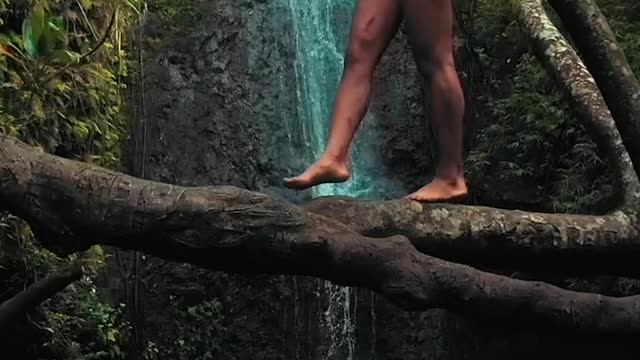 Camping in paradise | Twin waterfalls | With a beautiful girl