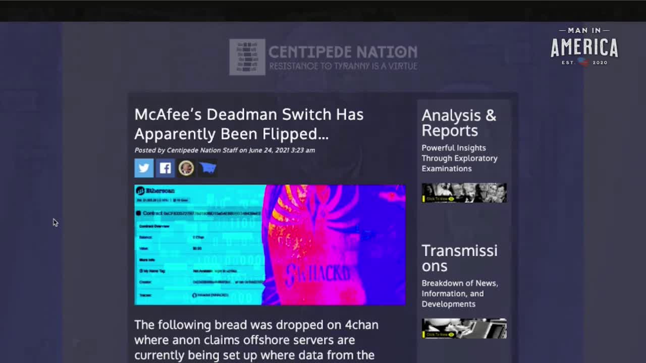 Man in America Dead Mans switch? JohnMcAfee