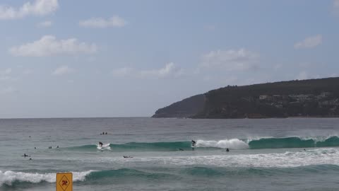 Manly beach surfing