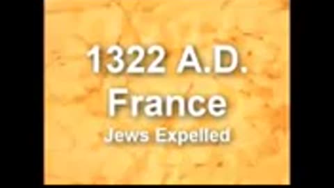 Jews expelled from 109 countries why ?