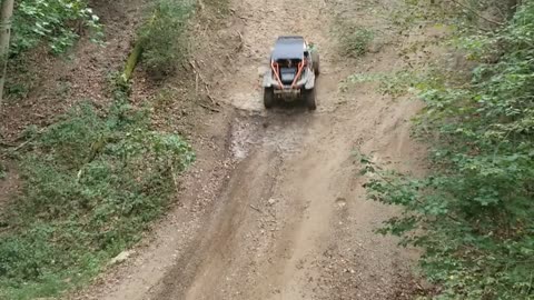 Off Road Vehicle Rolls Back Down Massive Hill