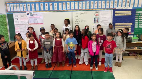 Mrs Garcia 2nd grade class sings Thankful