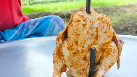 Amazing sky wheel chicken cooking