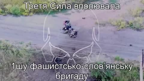 Two Russian soldiers instantly killed by a direct artillery - NSFW