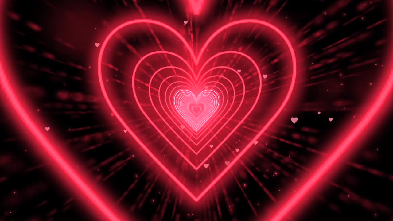 548. Heart ❤️Red Heart Tunnel Neon Heart Heart